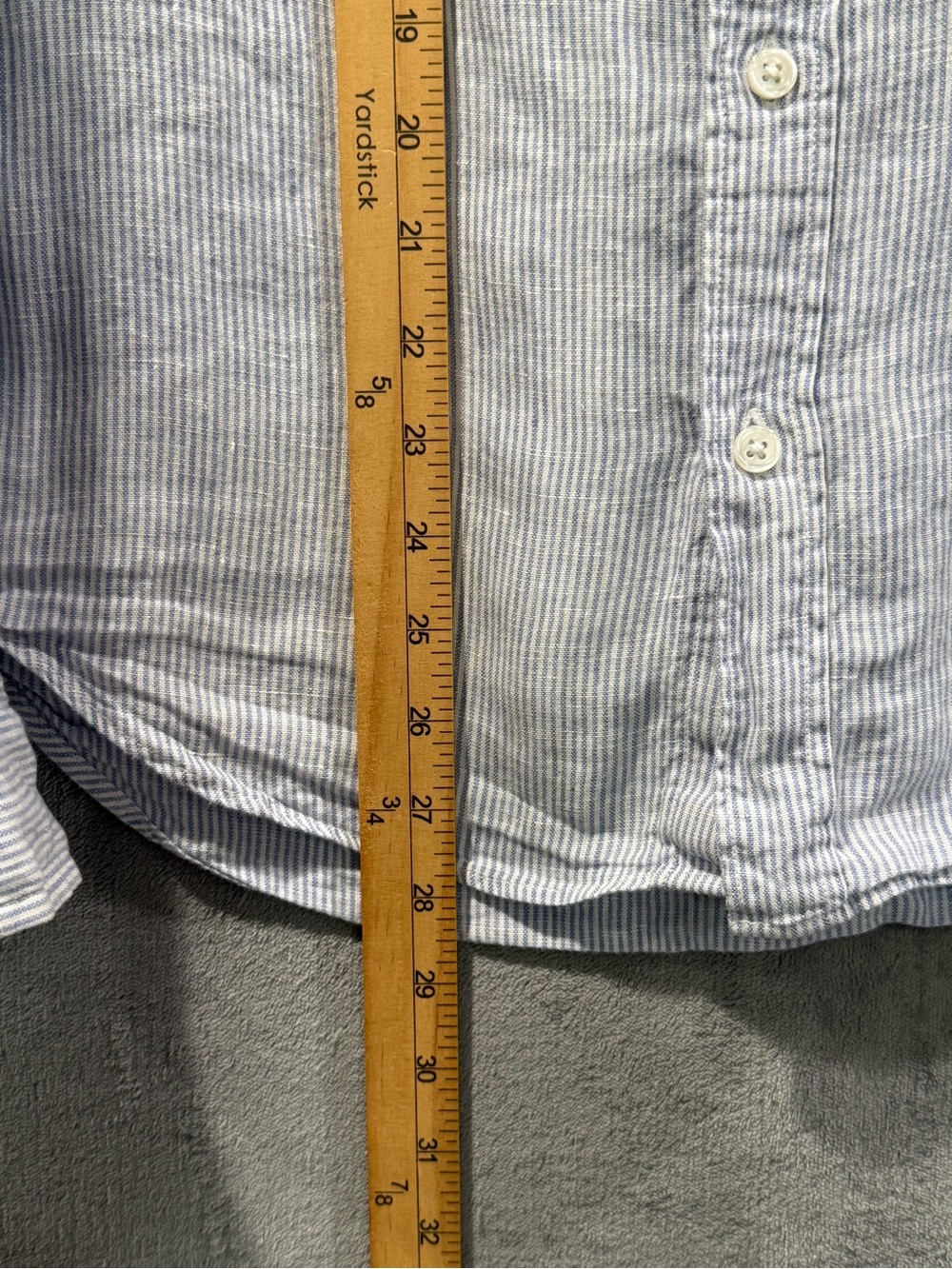 J Crew Shirt Mens Small Blue White Irish Linen Baird Mcnutt Slim Button Up - Picture 4 of 6